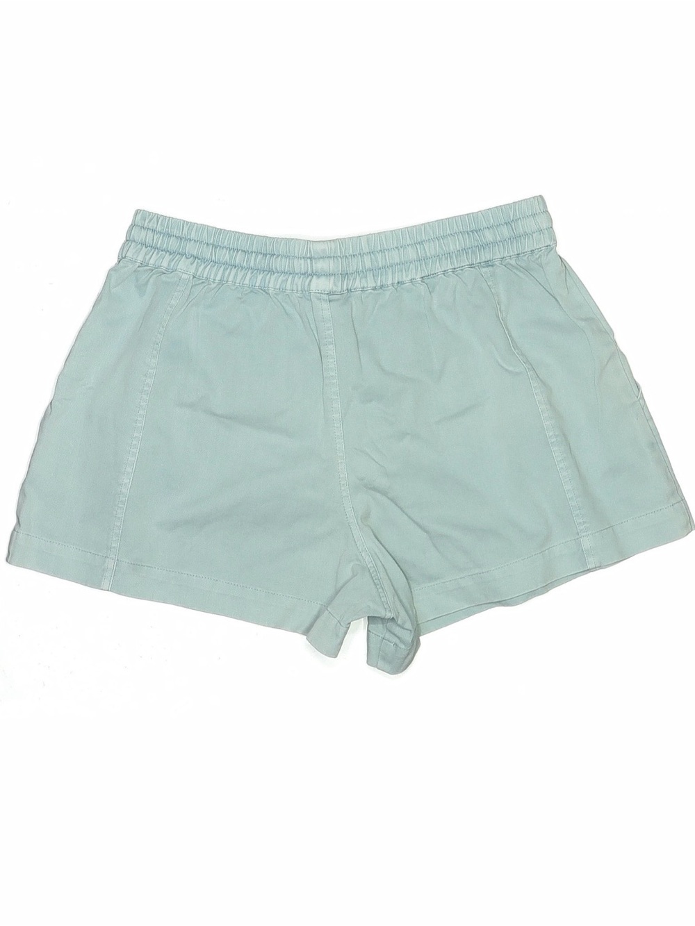 Apiece Apart Light Aqua Elastic Drawstring Athletic Shorts - Picture 2 of 4